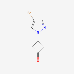 3-(4-Bromo-1H-pyrazol-1-yl)cyclobutan-1-one