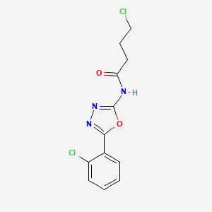 4-Chloro-N-[5-(2-chlorophenyl)-1,3,4-oxadiazol-2-yl]butanamide