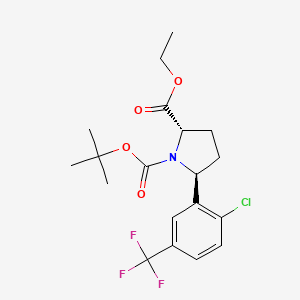 (2S,5S)-1-tert-butyl 2-ethyl 5-(2-chloro-5-(trifluoromethyl)phenyl)pyrrolidine-1,2-dicarboxylate