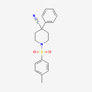 4-Phenyl-1-(p-tolylsulphonyl)piperidine-4-carbonitrile