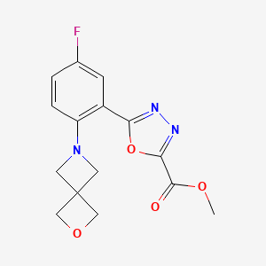 Methyl 5-(5-fluoro-2-(2-oxa-6-azaspiro[3.3]heptan-6-yl)phenyl)-1,3,4-oxadiazole-2-carboxylate