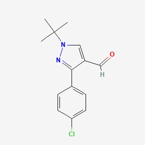 1-(tert-Butyl)-3-(4-chlorophenyl)-1H-pyrazole-4-carbaldehyde