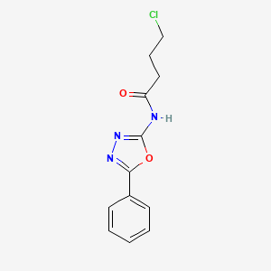 4-Chloro-N-(5-phenyl-1,3,4-oxadiazol-2-yl)butanamide