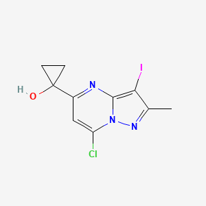 1-(7-Chloro-3-iodo-2-methylpyrazolo[1,5-a]pyrimidin-5-yl)cyclopropan-1-ol