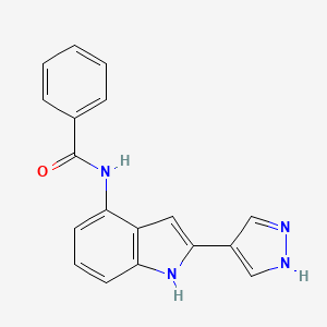 N-(2-(1H-Pyrazol-4-yl)-1H-indol-4-yl)benzamide