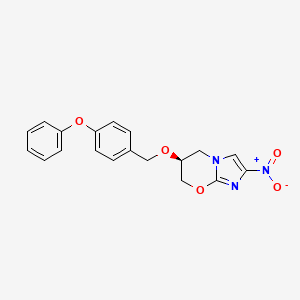 (S)-2-Nitro-6-(4-phenoxy-benzyloxy)-6,7-dihydro-5H-imidazo(2,1-b)(1,3)oxazine