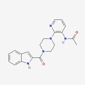 Acetamide, N-(2-(4-(1H-indol-2-ylcarbonyl)-1-piperazinyl)-3-pyridinyl)-