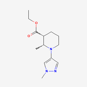 Rel-ethyl (2R,3R)-2-methyl-1-(1-methyl-1H-pyrazol-4-yl)piperidine-3-carboxylate