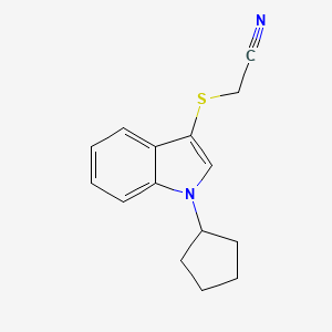 [(1-Cyclopentyl-1H-indol-3-yl)sulfanyl]acetonitrile