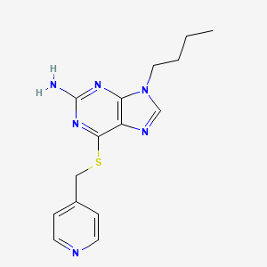 9-Butyl-6-{[(pyridin-4-yl)methyl]sulfanyl}-9H-purin-2-amine