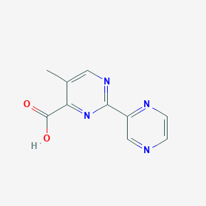 molecular formula C10H8N4O2 B12939161 5-Methyl-2-(pyrazin-2-yl)pyrimidine-4-carboxylic acid 