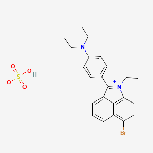 6-Bromo-2-(4-(diethylamino)phenyl)-1-ethylbenz(cd)indolium hydrogen sulphate