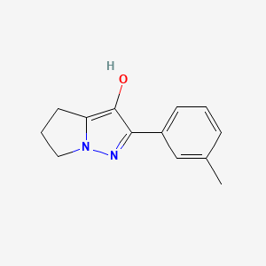 molecular formula C13H14N2O B12939210 2-(m-Tolyl)-5,6-dihydro-4H-pyrrolo[1,2-b]pyrazol-3-ol 