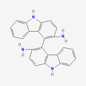 molecular formula C24H18N4 B12939211 9H,9'H-[4,4'-Bicarbazole]-3,3'-diamine 