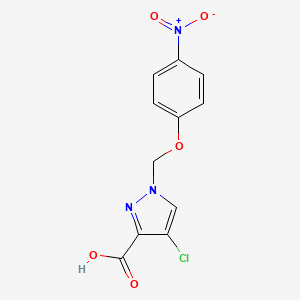 4-Chloro-1-((4-nitrophenoxy)methyl)-1H-pyrazole-3-carboxylic acid