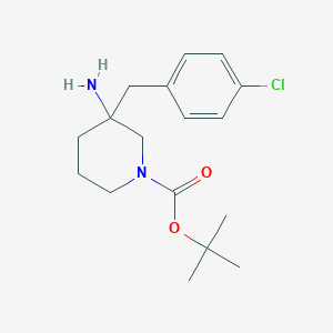 tert-Butyl 3-amino-3-(4-chlorobenzyl)piperidine-1-carboxylate