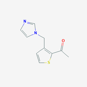 1-{3-[(1H-Imidazol-1-yl)methyl]thiophen-2-yl}ethan-1-one