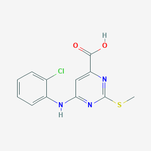 6-[(2-Chlorophenyl)amino]-2-(methylsulfanyl)pyrimidine-4-carboxylic acid