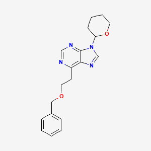 molecular formula C19H22N4O2 B12939489 6-[2-(Benzyloxy)ethyl]-9-(oxan-2-yl)-9H-purine CAS No. 920503-54-4