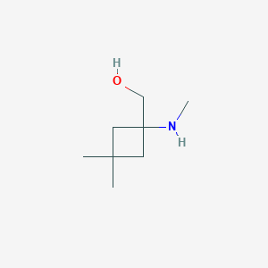 molecular formula C8H17NO B12939493 (3,3-Dimethyl-1-(methylamino)cyclobutyl)methanol 