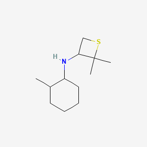 molecular formula C12H23NS B12939498 2,2-Dimethyl-N-(2-methylcyclohexyl)thietan-3-amine 