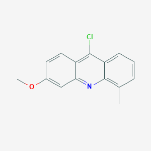 molecular formula C15H12ClNO B12939552 9-Chloro-3-methoxy-5-methylacridine CAS No. 88914-94-7