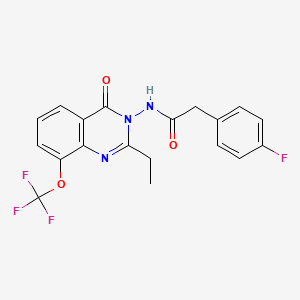 N-(2-Ethyl-4-oxo-8-(trifluoromethoxy)quinazolin-3(4H)-yl)-2-(4-fluorophenyl)acetamide