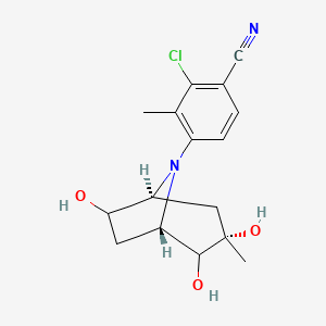 2-Chloro-3-methyl-4-((1S,3S,5S)-2,3,6-trihydroxy-3-methyl-8-azabicyclo[3.2.1]octan-8-yl)benzonitrile