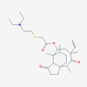 molecular formula C28H45NO4S B129396 (4-乙烯基-2,4,7,14-四甲基-3,9-二氧代-6-三环[5.4.3.01,8]十四烷基) 2-[2-(二乙氨基)乙硫基]乙酸酯 CAS No. 113323-39-0