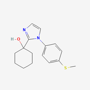 1-{1-[4-(Methylsulfanyl)phenyl]-1H-imidazol-2-yl}cyclohexan-1-ol