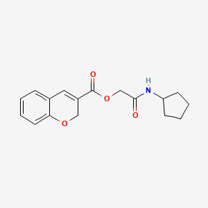 molecular formula C17H19NO4 B12939666 2H-Chromene-3-carboxylic acid cyclopentylcarbamoylmethyl ester 