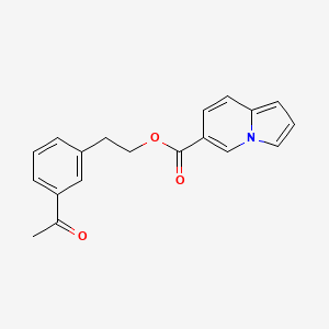 3-Acetylphenethyl indolizine-6-carboxylate