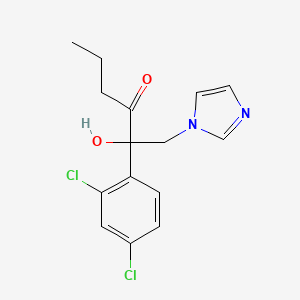 2-(2,4-Dichlorophenyl)-2-hydroxy-1-(1H-imidazol-1-yl)hexan-3-one