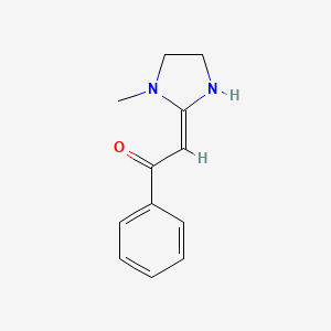 molecular formula C12H14N2O B12939709 2-(1-Methylimidazolidin-2-ylidene)-1-phenylethanone 