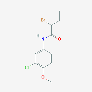 molecular formula C11H13BrClNO2 B1293972 2-bromo-N-(3-chloro-4-methoxyphenyl)butanamide CAS No. 1119451-42-1
