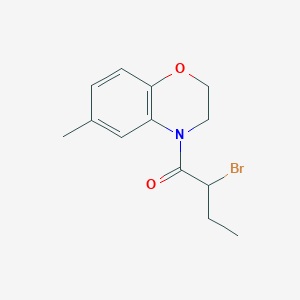 molecular formula C13H16BrNO2 B1293975 4-(2-bromobutanoyl)-6-methyl-3,4-dihydro-2H-1,4-benzoxazine CAS No. 1119450-35-9