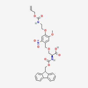 (S)-2-((((9H-Fluoren-9-yl)methoxy)carbonyl)amino)-3-((4-(2-(((allyloxy)carbonyl)amino)ethoxy)-5-methoxy-2-nitrobenzyl)oxy)propanoic acid