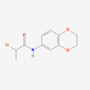 molecular formula C11H12BrNO3 B1293977 2-bromo-N-(2,3-dihydro-1,4-benzodioxin-6-yl)propanamide CAS No. 1089989-56-9