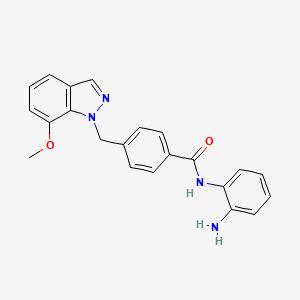 molecular formula C22H20N4O2 B12939777 n-(2-Aminophenyl)-4-((7-methoxy-1h-indazol-1-yl)methyl)benzamide CAS No. 920315-45-3