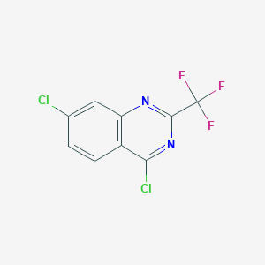 B129398 4,7-Dichloro-2-(trifluoromethyl)quinazoline CAS No. 147972-25-6