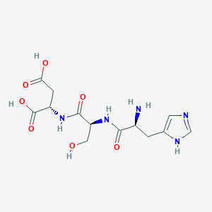 molecular formula C13H19N5O7 B12939834 L-Aspartic acid, L-histidyl-L-seryl- CAS No. 20756-80-3