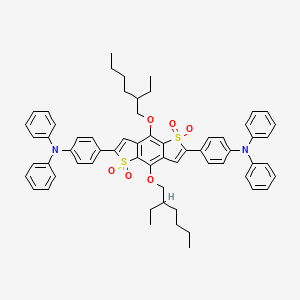 4-[4,8-bis(2-ethylhexoxy)-1,1,5,5-tetraoxo-2-[4-(N-phenylanilino)phenyl]thieno[2,3-f][1]benzothiol-6-yl]-N,N-diphenylaniline