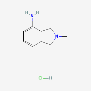 molecular formula C9H13ClN2 B12939855 2-Methylisoindolin-4-amine hydrochloride 