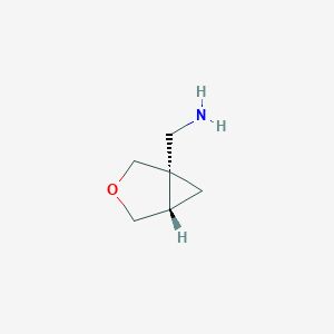 molecular formula C6H11NO B12939869 ((1S,5S)-3-Oxabicyclo[3.1.0]hexan-1-yl)methanamine 