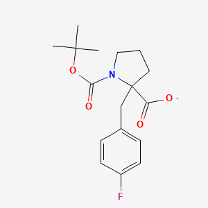 1-(tert-Butoxycarbonyl)-2-(4-fluorobenzyl)pyrrolidine-2-carboxylate