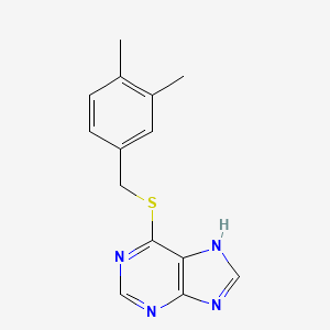 Purine, 6-((3,4-dimethylbenzyl)thio)-