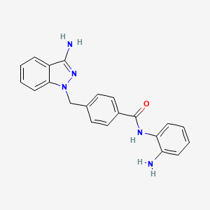 molecular formula C21H19N5O B12939914 4-((3-Amino-1h-indazol-1-yl)methyl)-n-(2-aminophenyl)benzamide CAS No. 920315-57-7