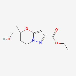 Ethyl 5-(hydroxymethyl)-5-methyl-6,7-dihydro-5H-pyrazolo[5,1-b][1,3]oxazine-2-carboxylate