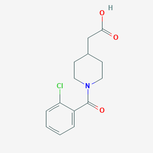 molecular formula C14H16ClNO3 B1293995 [1-(2-Chlorobenzoyl)piperidin-4-yl]acetic acid CAS No. 1142209-88-8