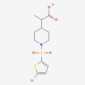 B1293996 2-{1-[(5-Bromo-2-thienyl)sulfonyl]piperidin-4-yl}propanoic acid CAS No. 1142210-23-8